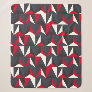 Retro- en stijl met geometrische vorm, niet goed sherpa deken