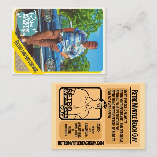 Retro en zijn Corvair! Contactkaartje (Voorkant / Achterkant)