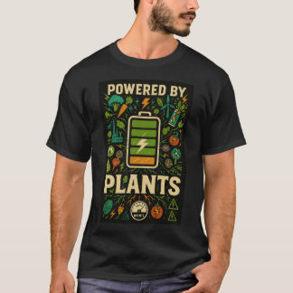 Retro energiedrankblik botanische krachtdelen t-shirt