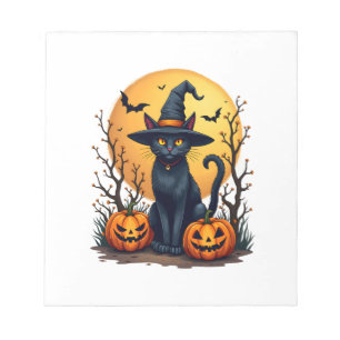 Retro eng Halloween kostuum Zwarte Kat Salem Apot Notitieblok