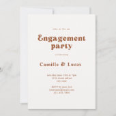 Retro Engagement Party Kaart (Voorkant)