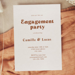 Retro Engagement Party Kaart