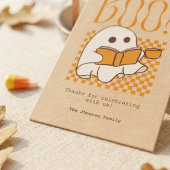 Retro enge cute geest Halloween Cadeaulabel
