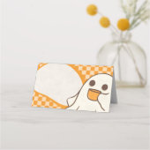 Retro enge cute geest Halloween Plaatskaartje (Voorkant)