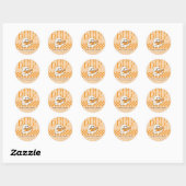 Retro enge cute geest Halloween stickerlabels Ronde Sticker (Vel)