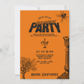 retro enge Halloween partij Kaart (Voorkant)