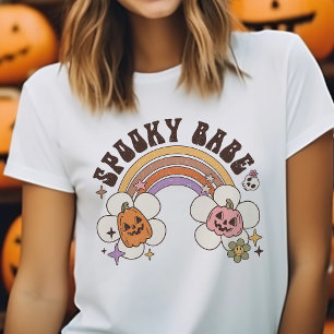 Retro enge meid Halloween Tri-Blend Shirt