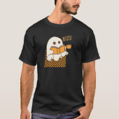 Retro enge schattige spook Halloween T-shirt (Voorkant)