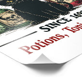 Retro Enge Zwarte Kat Apotheker Witchy Wicca Foto Afdruk (Hoek)