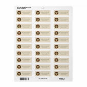Retro Engelse Kerstkrans Met Cute Eekhoorns Etiket (Full Sheet)