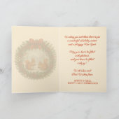 Retro Engelse vakantiekrans met Schattigee eekhoor Feestdagen Kaart (Binnen)