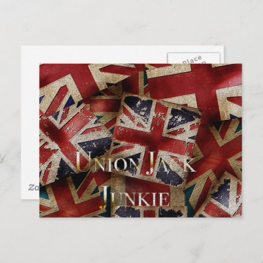 Retro Engelse vlag Union Jack Briefkaart (Voorkant / Achterkant)