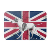 Retro Engelse wijzerhond Britse unie jack vlag Badmat (Voorkant)