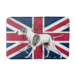 Retro Engelse wijzerhond Britse unie jack vlag Badmat