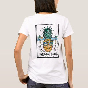 Retro Englewood Beach artwork aan beide zijden T-shirt