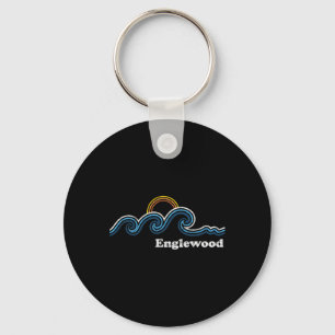 Retro Englewood Florida Fl Vintage Strand Surfen Sleutelhanger