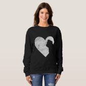 Retro English Bulldog Dog Heart Valentine's Day Do Trui (Voorkant volledig)