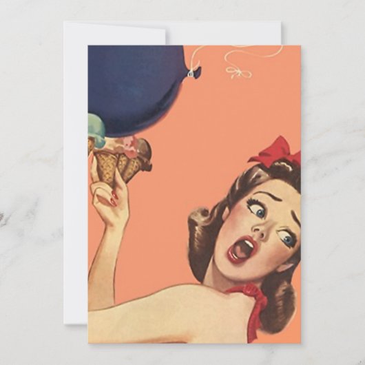 Retro Enterprise Party Invitation Occasion Blank 5 Kaart (Voorkant)