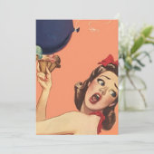 Retro Enterprise Party Invitation Occasion Blank 5 Kaart (Staand voorkant)