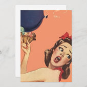 Retro Enterprise Party Invitation Occasion Blank 5 Kaart (Voorkant / Achterkant)