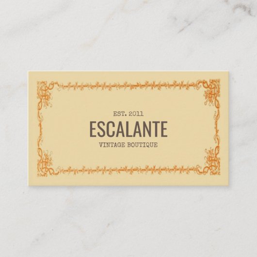 Retro Ephemera-Lijst Visitekaartje (Voorkant)