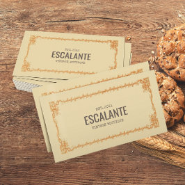 Retro Ephemera-Lijst Visitekaartje