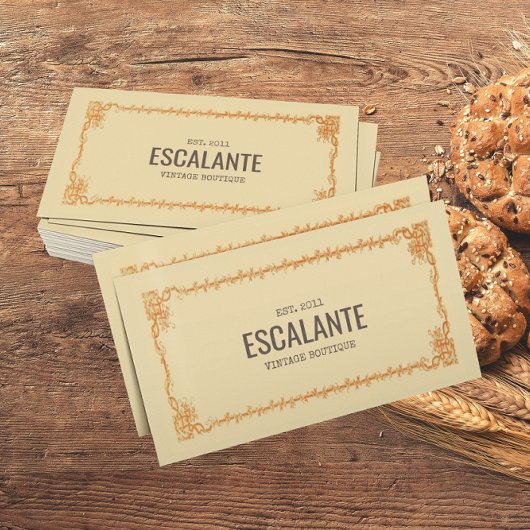 Retro Ephemera-Lijst Visitekaartje