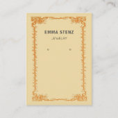  Retro Ephemera Oorbel Display Kaart Visitekaartje (Voorkant)