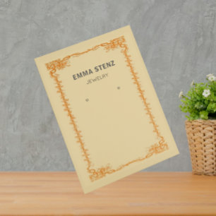 Retro Ephemera Oorbel Display Kaart Visitekaartje
