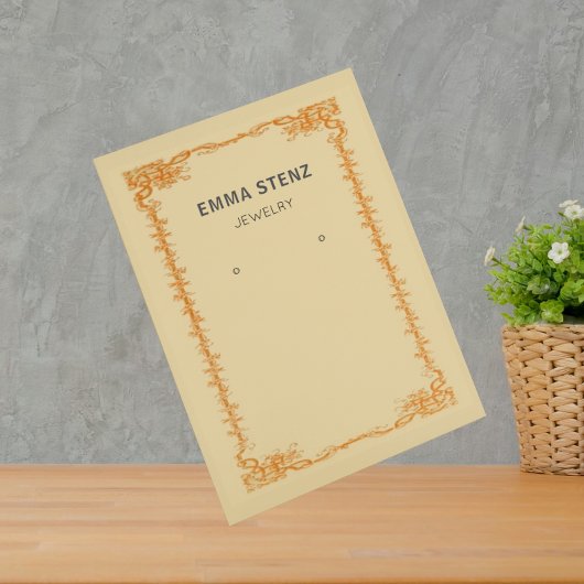  Retro Ephemera Oorbel Display Kaart Visitekaartje