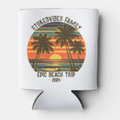 Retro Epic Familie Strandreis Gepersonaliseerde va Blikjeskoeler (Voorkant)