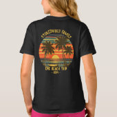 Retro Epic Familie Strandreis Gepersonaliseerde va T-shirt (Achterkant)