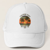 Retro Epic Familie Strandreis Gepersonaliseerde va Trucker Pet (Voorkant)