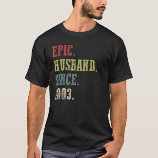 Retro Epic Man Sinds 2003 19e Huwelijksaniver T-shirt