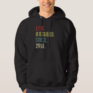 Retro Epic Man Sinds 2014 8e Huwelijksanivers Hoodie