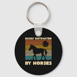 Retro Equestrian Horse Rider gemakkelijk verstoord Sleutelhanger