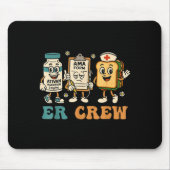 Retro Er Crew Emergency Room Funny Er Ed Nurse Tec Muismat (Voorkant)