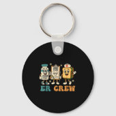 Retro Er Crew Emergency Room Funny Er Ed Nurse Tec Sleutelhanger (Voorkant)