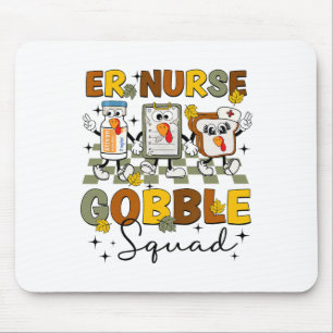 Retro Er Verpleegster Gobble Squad Thanksgiving Ka Muismat
