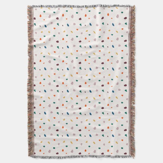 Retro Erathy Terrazzo Print Gezellige Gooi Deken (Voorkant Verticaal)