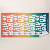 Retro Eretitrice Ombre Bruidsmeisje Feest Strandlaken (Voorkant)