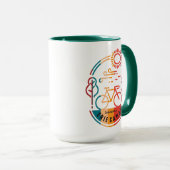 Retro Erie Canal Bike Trail Mok (Voorkant rechts)