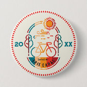 Retro Erie Canal Bike Trail. Ronde Button 7,6 Cm (Voorkant)