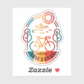 Retro Erie Canal Bike Trail. Sticker (Vel)