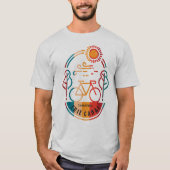 Retro Erie Canal Bike Trail. T-shirt (Voorkant)