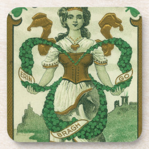 Retro - Erin Go Braugh. St. Patrick's Dag Groeten Bier Onderzetter