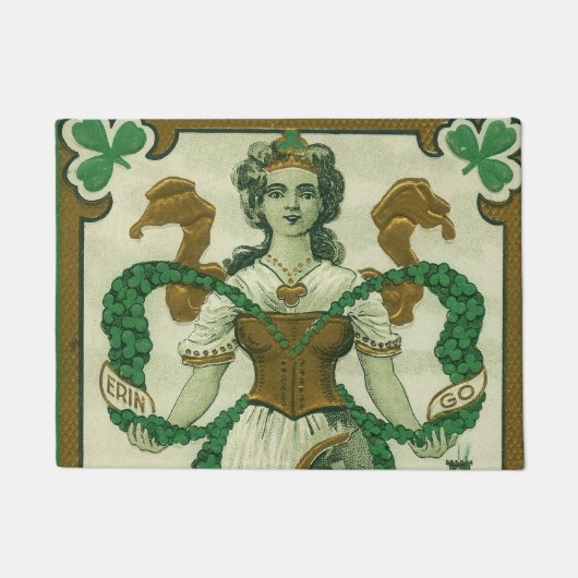 Retro - Erin Go Braugh. St. Patricks Dag Groeten Deurmat (Voorkant)