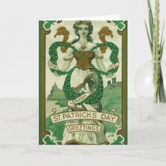 Retro - Erin Go Braugh. St. Patrick's Dag Groeten Kaart (Voorkant)