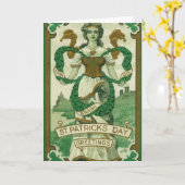 Retro - Erin Go Braugh. St. Patrick's Dag Groeten Kaart (Gele Bloem)