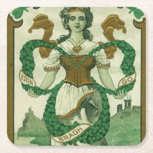 Retro - Erin Go Braugh. St. Patrick's Dag Groeten Kartonnen Onderzetters